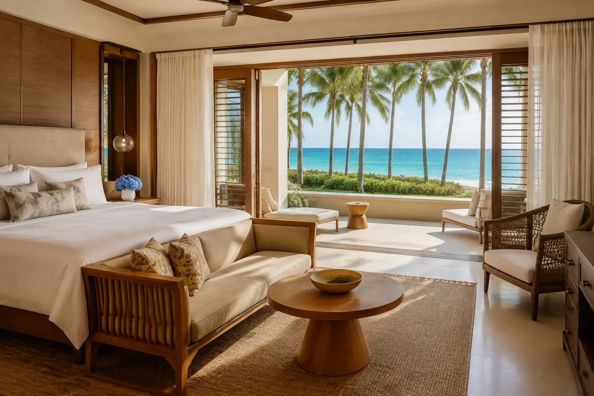 Bright oceanfront resort suite in Puerto Plata